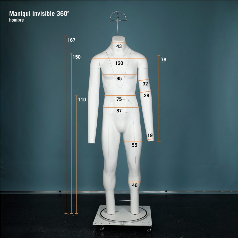 Maniquí invisible 360º - torso hombre - Imagen 3