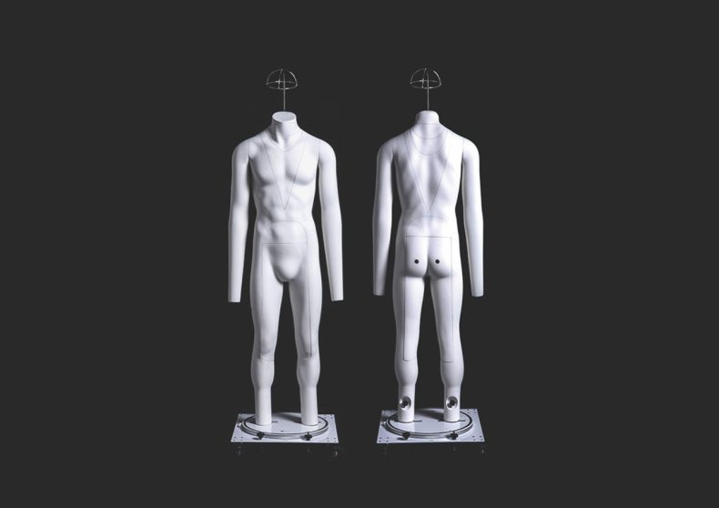 Maniquí invisible 360º - torso hombre