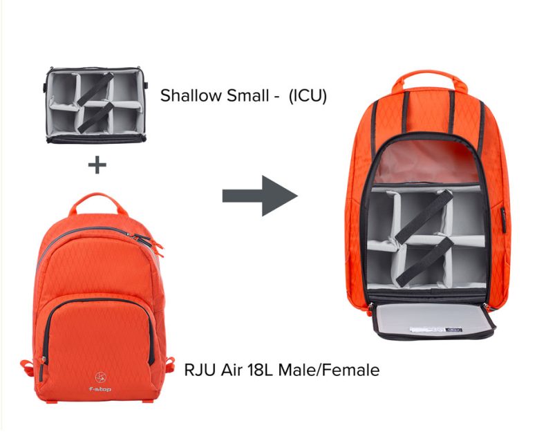 RJU AIR 18 litros - color Magma (rojo) - mochila ultraligera - pack fstop